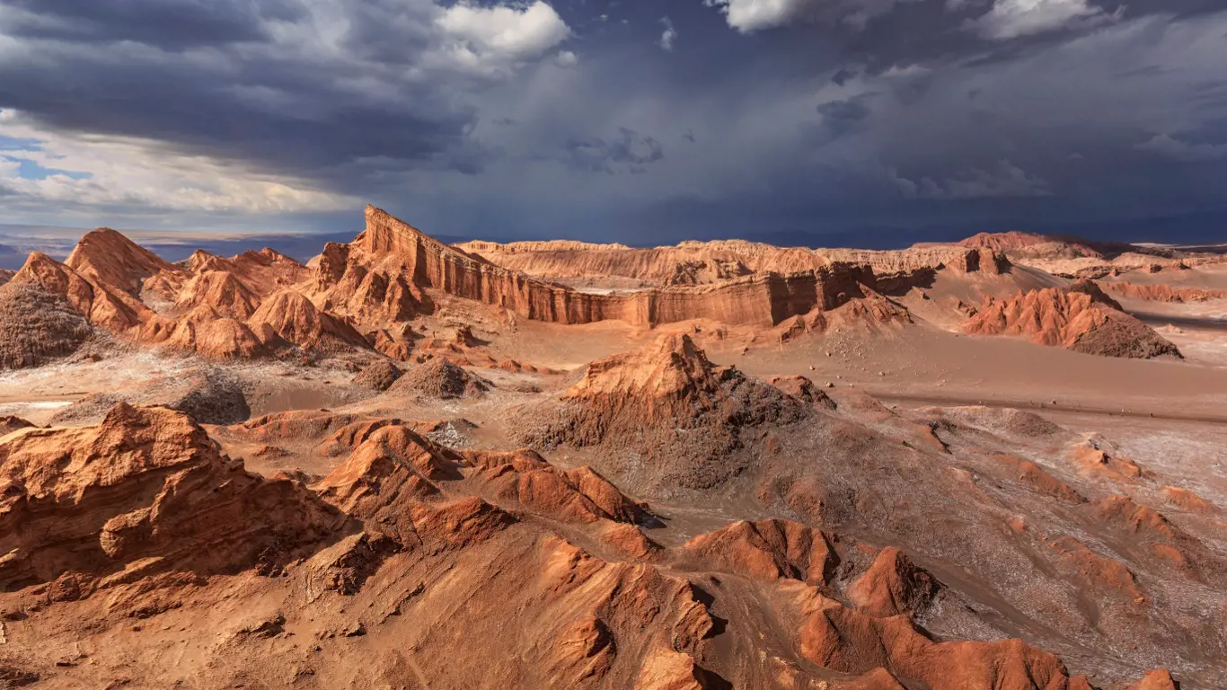 Poušť Atacama, Chile.